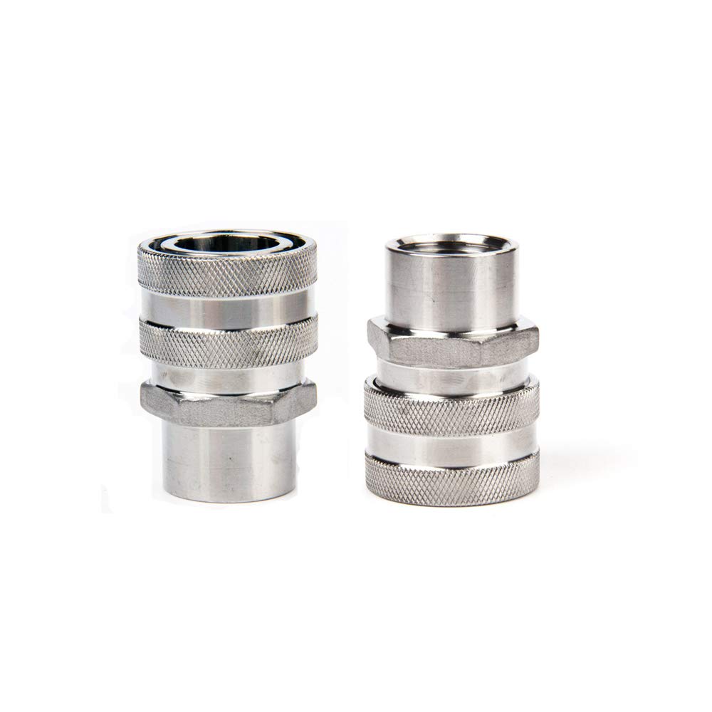 JOKBEN Merrday 2 Pack 1/2" FPT Home Brewing 304 Stainless Steel Female Quick Disconnect (1/2'' FPT)