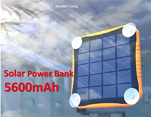 Extreme ECO Solar Razer Phone Window/Travel Rapid Charger Power Bank with LED Light! (2.1A/5600mah)