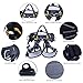 kissloves Full Body Safety Harness Outdoor Climbing Harness Half Body Harness Safe Seat Belt for Mountaineering Outward Band Expanding Training Rock Climbing Rappelling Equip (Half-Body Black)