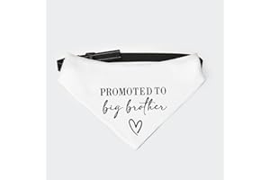 vercosee Promoted to Big Brother Dog Bandana,Pregnancy Announcement Big Brother Dog Bandanas, Gender Reveal Bandana for Dogs Upgraded Fabric, Buckle Design (Large)