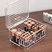InterDesign Linus Stackable Battery Organizer Box for AA; AAA and Other Batteries - Clear