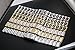AUTULET 18mm Luxury Ceramic Link Watch Strap Replacement in Two Tone Rose Gold and White Solid Stainless Steel