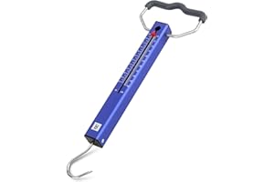 Booms Fishing TS2 Aluminum Tube Fish Scale, Spring Fishing Drag Scale, Easy to Read Hanging Scale, 50 lbs Pull Scales, Widely Used for Hooks Tension, Rigs Tension, Fishing Scale, Luggage Scale