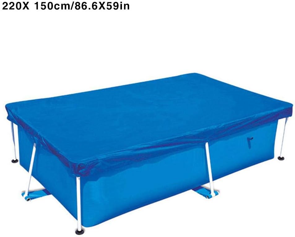 LeKing Frame Pool Cover, Rectangular Swimming Pool Cover，Swimming Pool Cover Rainproof Dust Cover - 220X150CM
