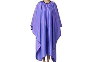 Iusmnur Barber Cape, Professional Hair Salon Cape with Adjustable Metal Clip, Shampoo Hair Cutting Cape for Barbers and Stylists - 55 x 63 inches (Purple)