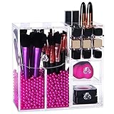 Lifewit Langforth 5mm Thick Acrylic Makeup Organizer Case with Rosy Pearl, Type2
