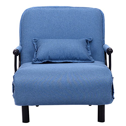 New Folding Convertible Sofa Bed Arm Chair Sleeper Leisure Recliner Lounge Couch