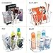 mDesign Plastic Makeup Storage Organizer Caddy Tote, Divided Basket Bin, Handle for Bathroom, Holds Eyeshadow Palettes, Nail Polish, Brushes, Shower Essentials, Small, Lumiere Collection - Clear