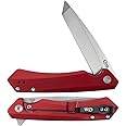 Case XX WR Pocket Knife Kinzua EDC, S35VN Tanto Blade, Red Anodized Aluminum Handle W/Clip #64664 (KINZUA) 4 3/4" Inches Closed