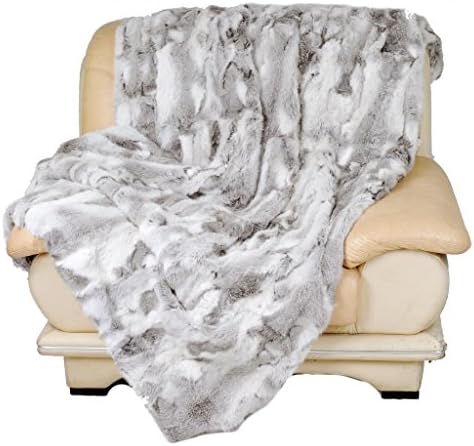 CX FUR Custom Made Natural Colour Rabbit Real Fur Area Rug,Grey