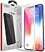 TOZO for iPhone X / XS Screen Protector Glass [ 3D Full Frame ] Technology Premium Tempered 9H Hardness 2.5D PET [Soft Edge Hybrid] Super Easy Apply for iPhone 10 / X / XS [White Edge]