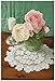 Heritage Lace Round Dogwood Doily, 14-Inch, White, Set of 2