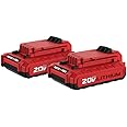 PORTER-CABLE 20V MAX* Lithium Battery, 2-Pack (PCC680LP)