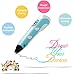 3D Pen RENY 3D Printer Pen Arts Pen Making Doodle Arts & Crafts - Unleash Children's Creativity, Develop Spatial Thinking ( Blue ) With Free Multi-Color 20 Meters PLA Filament For Kids Hobby Gift