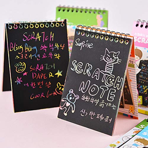 16 Pack Scratch Note Pads Scratch Art Notebooks Rainbow Scratch Paper
