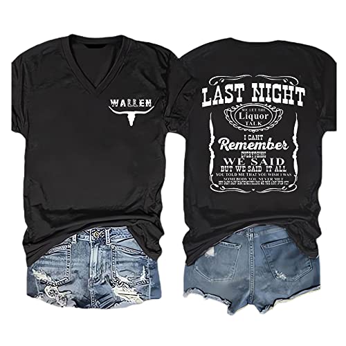 Last Night We Let The Liquor Talk Country Music Tee Black m - Used condition - US$16.14