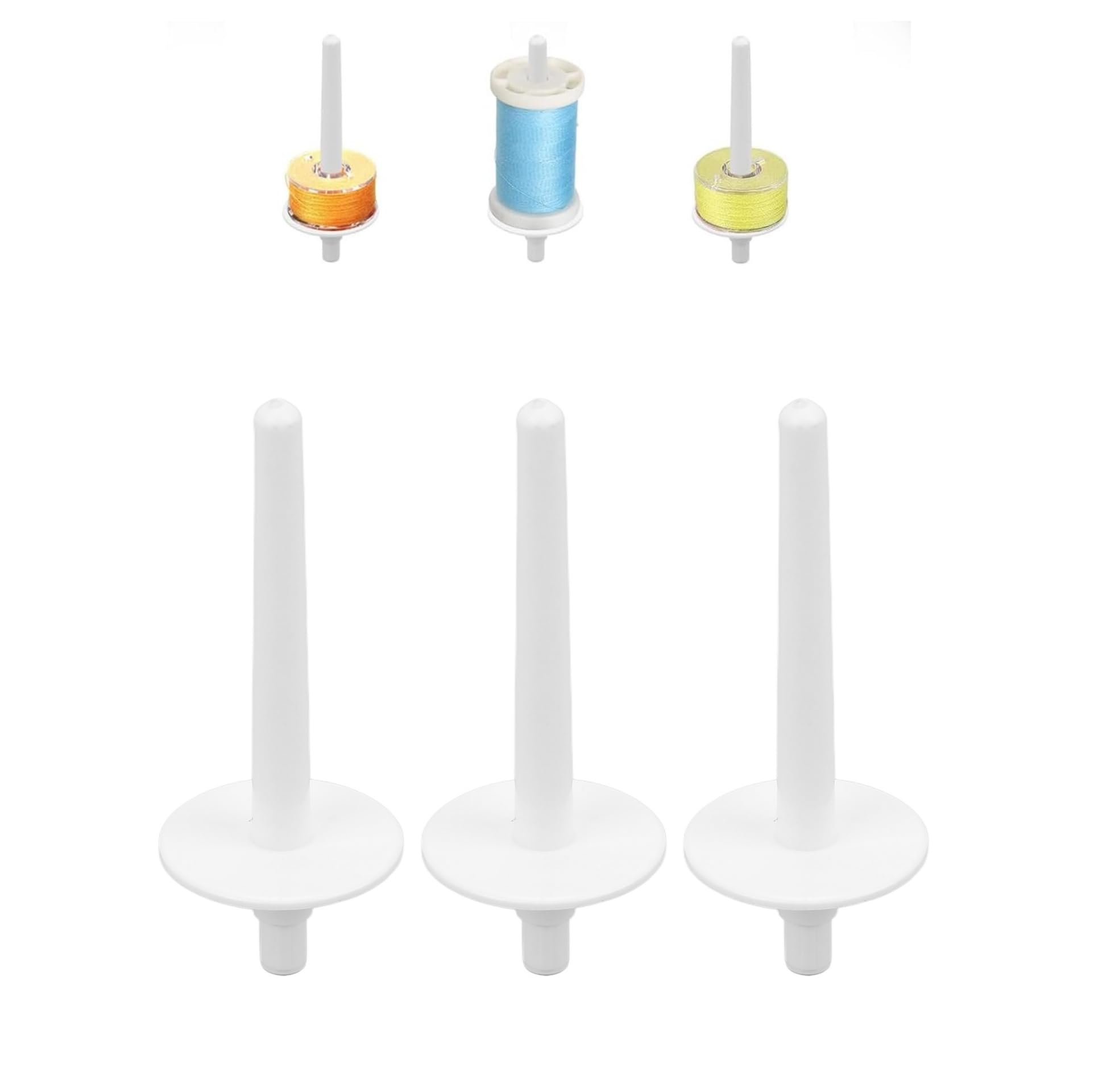 Tnfeeon 3Pcs Auxiliary Spool Pin for Singer Sewing Machine, Plastic Spool Pin Replacement, Bobbin Reel Holder Thread Spool Accessories