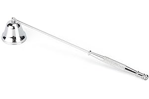 AJulyBee Candle Snuffer, Candle Snuffers Wick Snuffer Candle Accessory with Long Handle for Putting Out Fire, Extinguish Candle Flame Safely (Silver)