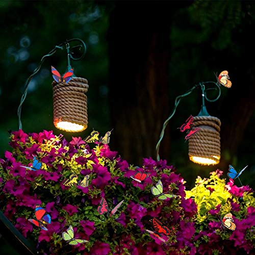 HOWLT Butterfly Stakes, 60PCS 14in Garden Butterfly Ornaments Waterproof Butterflies Decorations for Yard Patio Outdoor