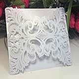 Anself 20Pcs Lace Wedding Party Invitation Card for Bridal Shower Birthday