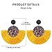 9 Pairs Tassel Hoop Earrings Bohemia Fan Shape Drop Earrings Dangle Hook Eardrop for Women Girls Party Bohemia Dress Accessory (Multicolor E)