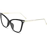 FEISEDY Oversized Cat Eye Glasses Frame with Clear Lenses Eyewear for Women B2460