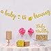 A Baby is Brewing Baby Shower Baby Sprinkle Banner Gender Reveal Party Decoration Diaper Party Decor Pre-strung Gold Glitter Baby Brewing Sign with Beer & Baby Bottle Design