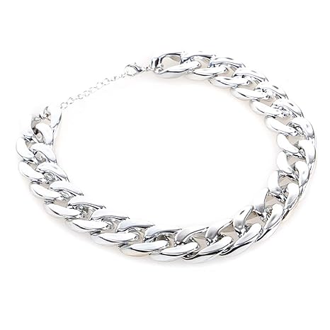 KDSANSO Pet Dogs Collar, Welpenkette Halskette Starke Kette Schlange Metallhalsband Hundehalsbänder Pet Hals Seil für Welpen 