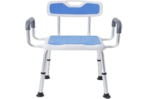 King Mills Plus Size Extra Wide Shower Chair for Elderly and Disabled with Anti-Slip Pads, Silla para Baño Adulto Mayor, Idea
