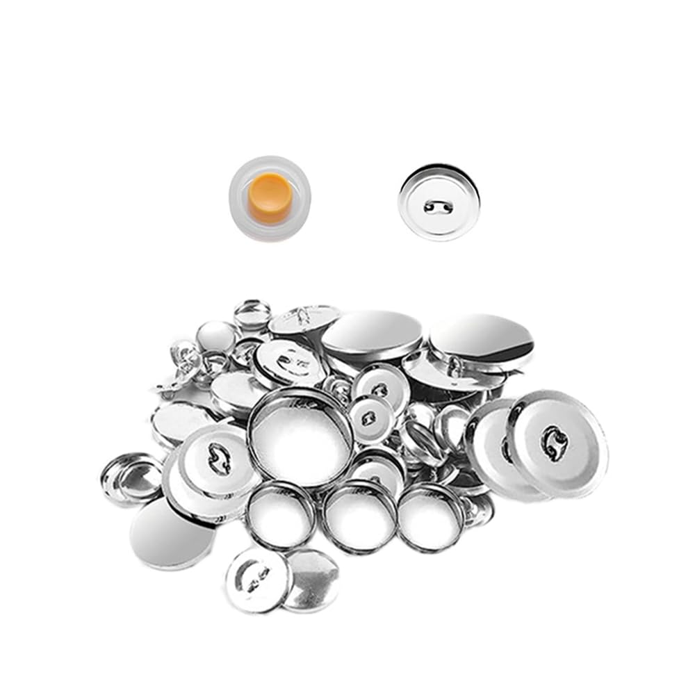 20 Set Cover Buttons Kit, Cloth Bag Round Button Base Self Cover Buttons Set, DIY Fabric Covered Button Kit for Hats Shirt Backpacks - 18mm