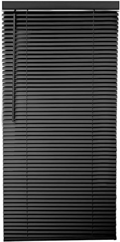 Funky Gadgets PVC Venetian Blinds Easy Fit 2.5cm Slats 225x150 cm Black