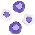 GeekShare Cute Silicone Joycon Thumb Grip Caps Kawaii Thumbstick Caps Joystick Cover Compatible with Switch/OLED/Switch Lite,2Pairs/4PCS - Cream Heart Dark Version