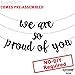 We are so Proud of you Graduation Banner - Assembled - Graduation Party Supplies 2019, Graduation Decoration, Black Banner Sign for Mantle, Congratulations Grad Party Decorations, NO DIY, Felt Banner