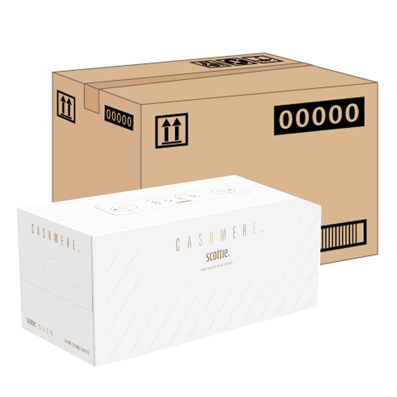 スコッティ Scottie 【ケース販売】 カシミヤ ティシュー 440枚 (220組) ×10箱入り商品画像