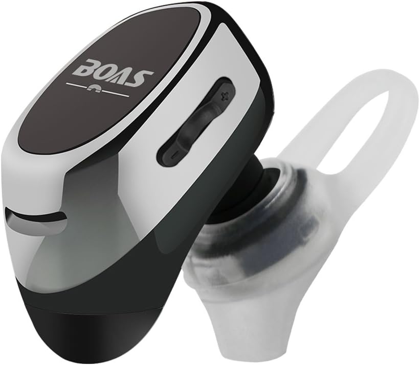 BOAS Headset,V4.1 Portable Universal Wireless Earphone Support Handsfree Compatible with iPhone Samsung Motorola Sony and More (Sliver)