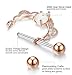 ORAZIO 4Pcs 14G 316L Stainless Steel CZ Nipple Piercing Barbell Belly Button Ring for Women (C:Opal Stone, Silver-tone+Rose gold)