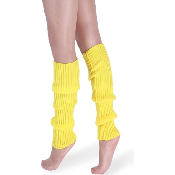 Buauty 80s 90s Leg Warmers for Women, Neon Ribbed Leg Socks