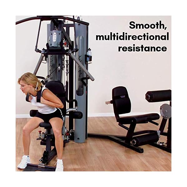 Body-Solid Multi-Station 210lbs Weights Stack Bi-Angular Gym Machine with Leg and Calf Press Attachment, Leg Strength Training Equipment, Functional Exercise Workout Station - Image 5