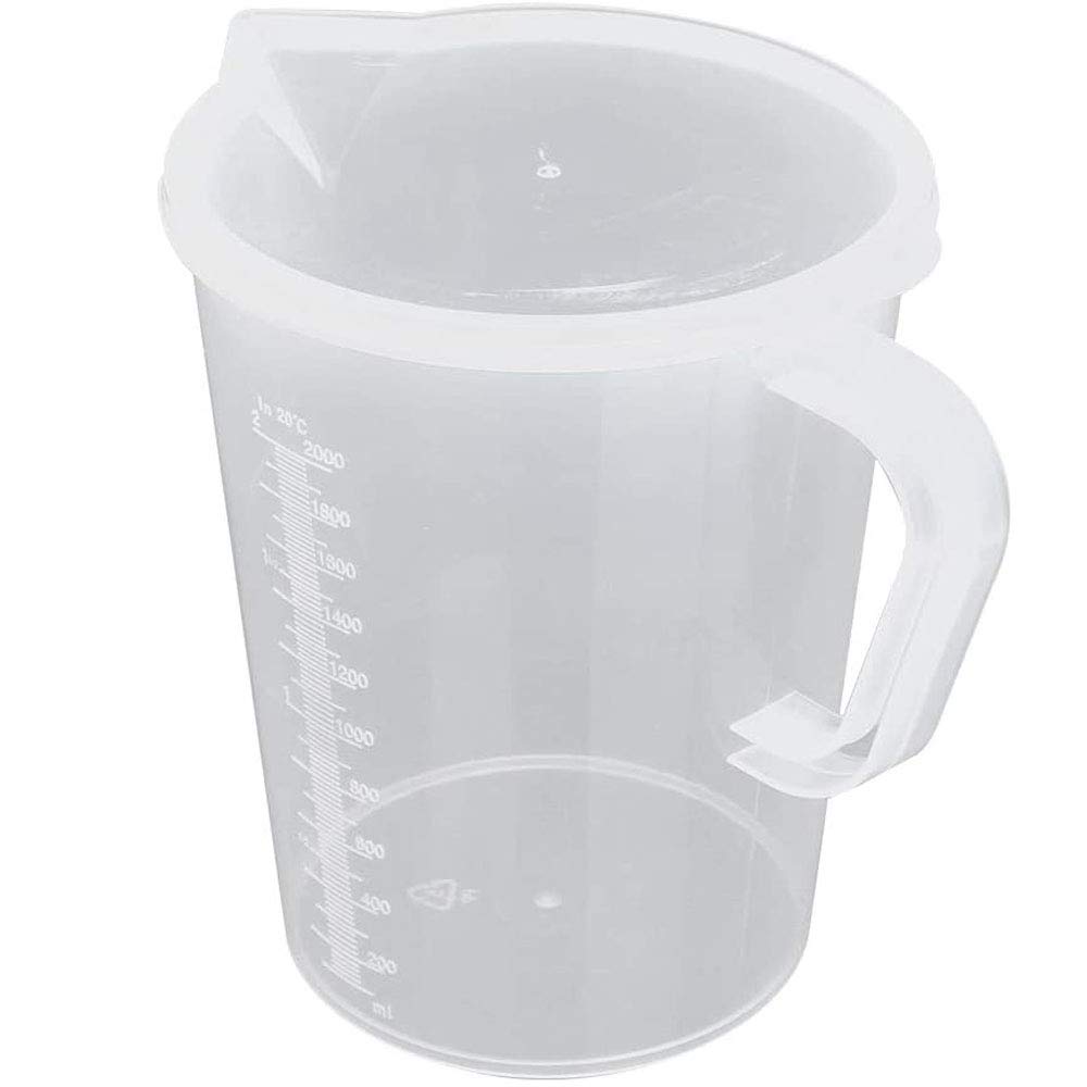 TSKDKIT 2L Measuring Jug Large Plastic Measuring Cup 2L Graduated Jug with Lid for Cooking, Cold Water, Ice Tea, Juice, Beer, Milk