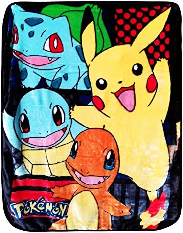 Pokemon Royal Plush Raschel Throw 40'' x 50'' Blanket Toddler Blanket New Born Fleece