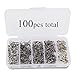 YONGZHI 100PCS Stainless Steel Fishing Swivels Accessories & Duo Lock Snaps Barrel Swivel Fishing Line Connector High Strength 20LB to 65LB for Connect Fishing Lures with Portable Travel Box