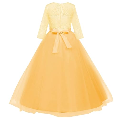 Pageant Princess Dress for Girl,Baby Toddler Kids Flower Maxi Dress  Embroidery Tulle Lace Bridesmaid Dress Long A Line Formal Dance Evening  Ball Gown Brown 11-12 Years in Dubai - UAE | Whizz