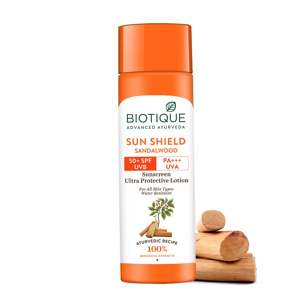 Biotique Sandalwood Face and Body Sun Lotion SPF 50 UVA/UVB Sunscreen