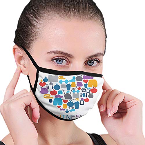 Fuuny Activated carbon filter masks Facial decorations for man girl Sports activities and Healthcare Icons Forming a Coronary heart Form Clear