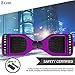 cho Electric Hoverboard Smart Self Balancing Scooter Hover Board Built-in Speaker LED Wheels Side Lights for Kids- Safety Certified (_Chrome Purple)