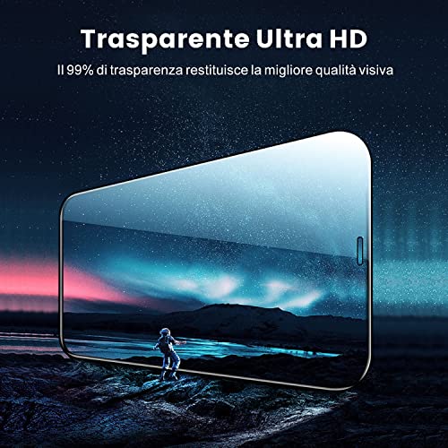 CIRYCASE Vetro Temperato Compatibile con iPhone 12/12 PRO 6.1”, 3 Pezzi Protezione Schermo con Kit di Installazione Facile, Durezza 9H Infrangibile, HD-Clear & Senza Bolle Pellicola Protettiva