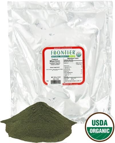 Frontier Bulk Wheat Grass Powder ORGANIC 1 lb. package - 3PC