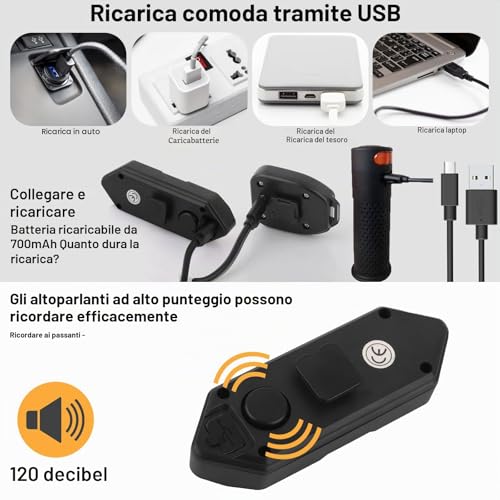 FXINRUIA E Scooter Arrow Handle with Light & USB Remote Control, 2 Arrows Control Scooter for Xiaomi M365/Pro2/1S Ninebot ES1/ES2/ES4/G30, Scooter Accessories