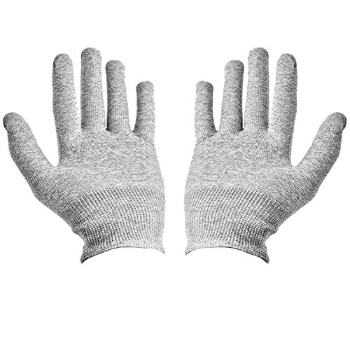 VSGO DDG-2 1 Pair Nylon Anti-Static Carbon Fiber Touch Screen Camera Cleaning Gloves, Grey - Thumbnail 3
