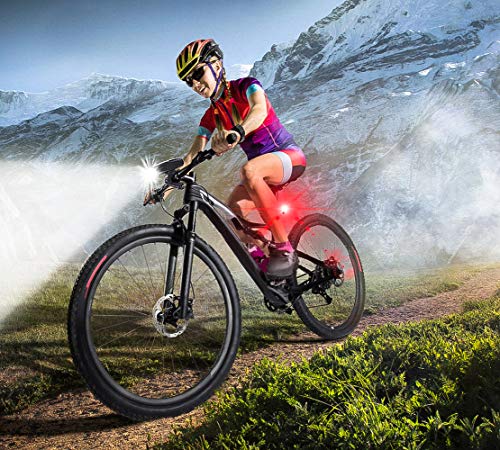 image for ODISTAR 1000 Lumen USB Rechargeable 2 LED Bike Light,Tough Durable IP6